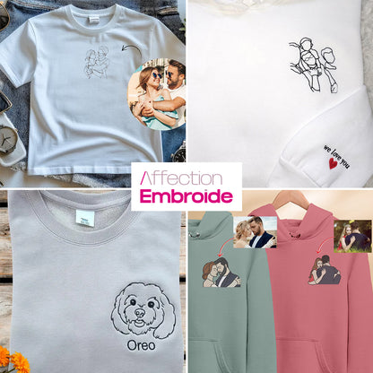 Personalized AffectionEmbroide® Embroidered T-Shirts ✨