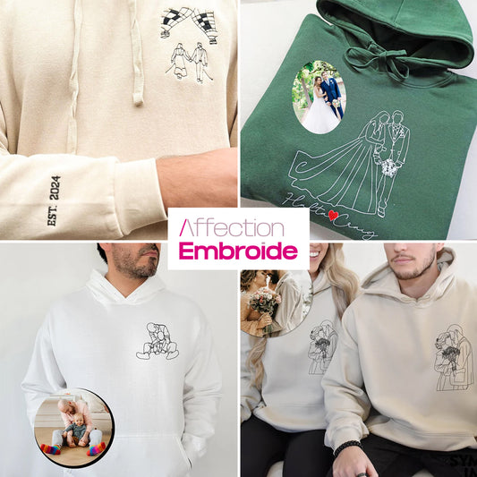 Personalized AffectionEmbroide® Embroidered Hoodies, Sweatshirts & Zip-ups