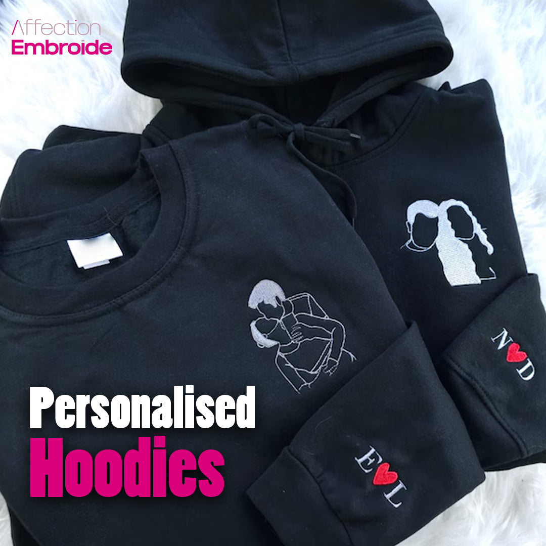 Personalized AffectionEmbroide® Embroidered Hoodies, Sweatshirts & Zip-ups